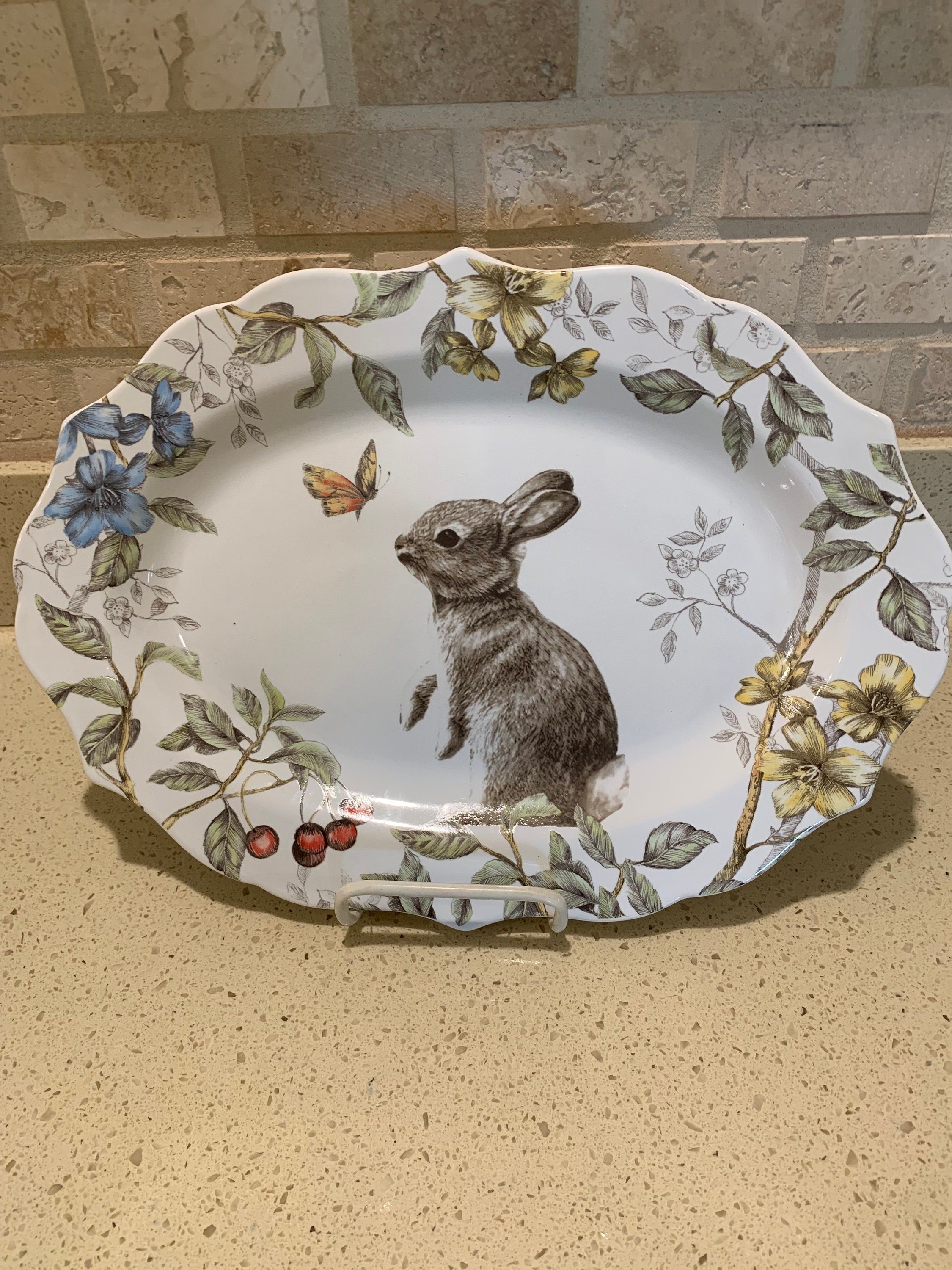 NEW Pier One 1 sophie the Bunny Serving Platter Easter Tray m Etsy