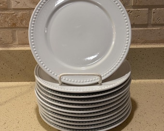 Better Homes & Gardens Sophia white Porcelain Salad Plates 8.5in Discontinued Set of 4