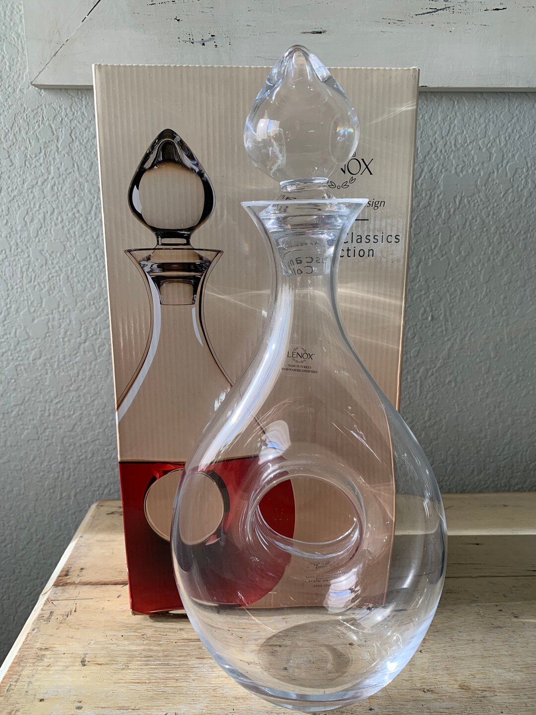 Lenox Crystal Wine or Liquor Clear Glass Decanter Tuscany Etsy