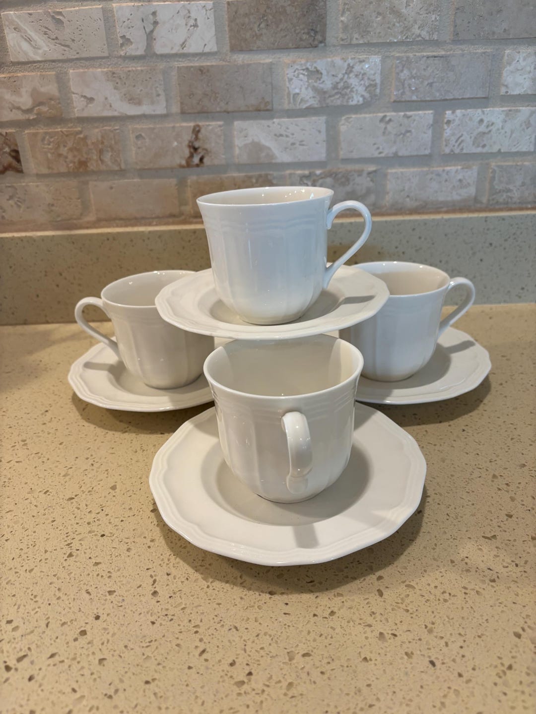 Mikasa Ultima + Antique White Cup & Saucer Super Strong