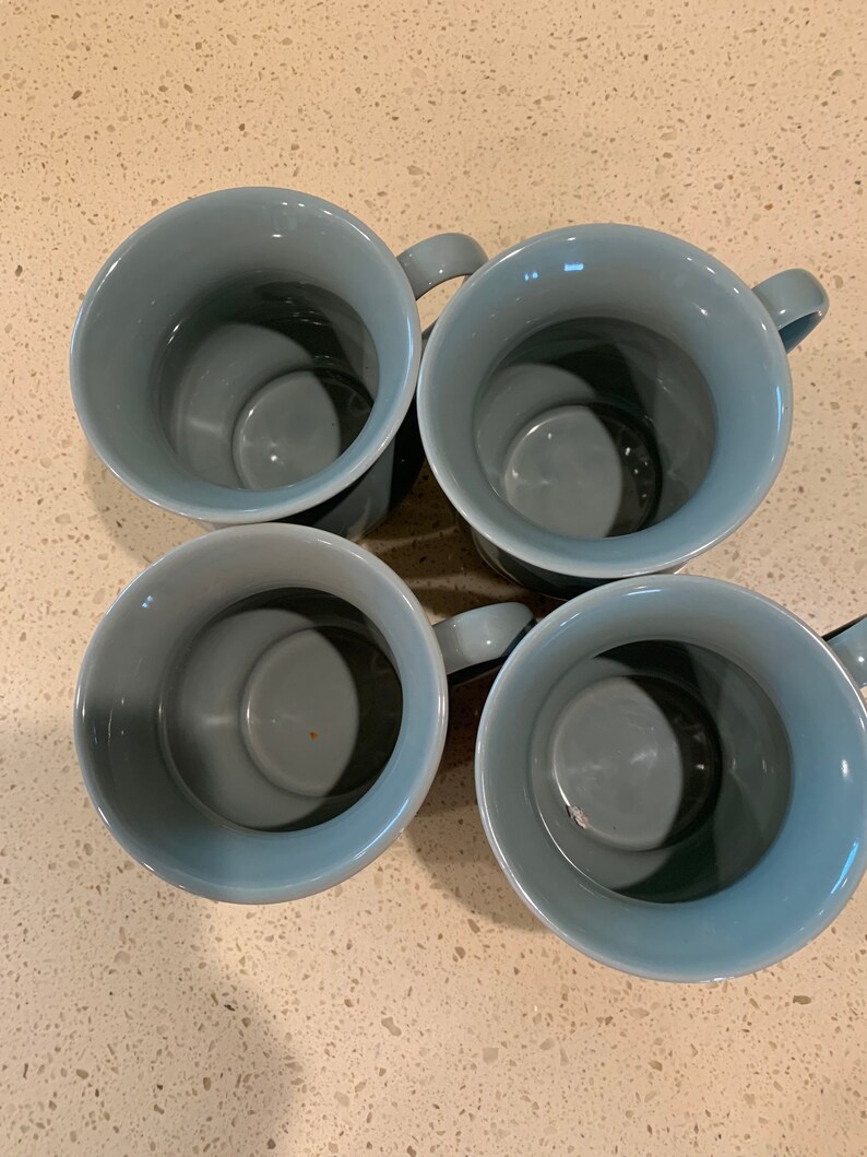 4 Coffee Mugs Sage Green Mug Tea Potters Collection GHA Etsy