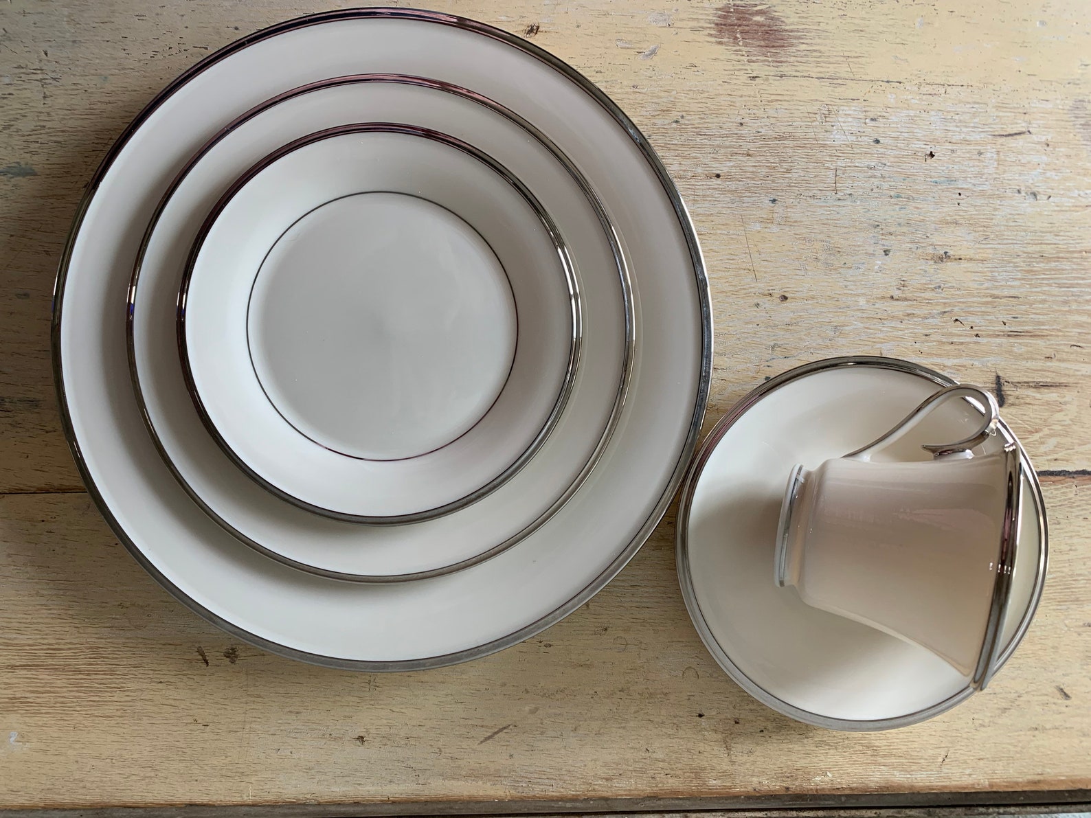 Lenox Solitaire Fine China 5 Piece Place Setting Ivory with Etsy