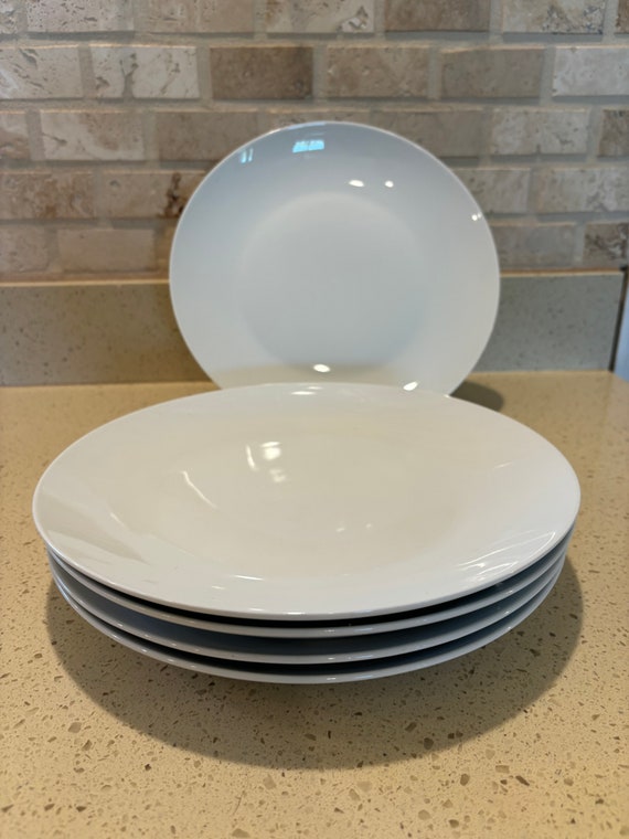 Fitz Floyd Everyday White Coupe Porcelain Dinner Plates 10.5in Set of 5 Etsy