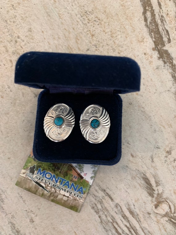 Montana silversmiths silver and turquoise earrings