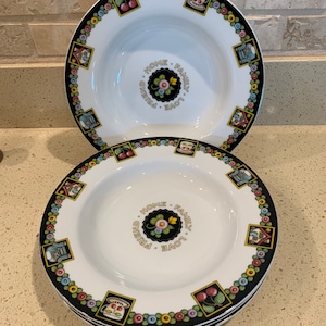 Vintage 2001 Mary Engelbreit Cereal Set of 4 Cereal Bowls Love Home Enesco