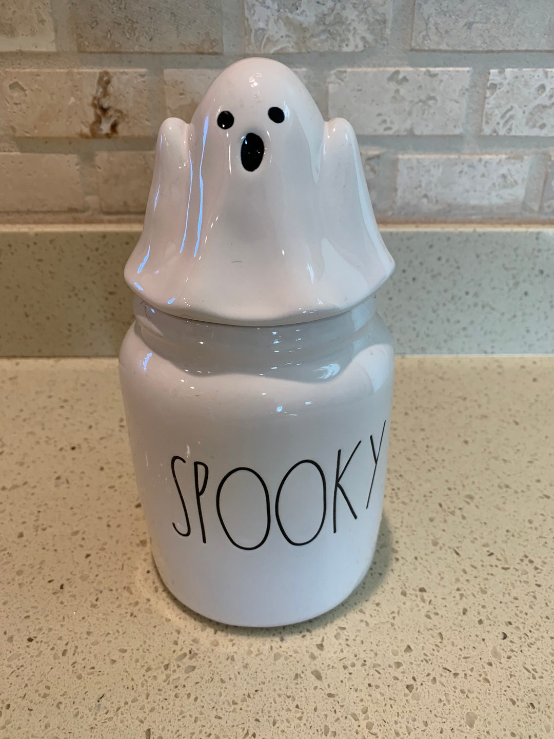 Rae Dunn Halloween Spooky Figural Ghost Canister With Lid Etsy
