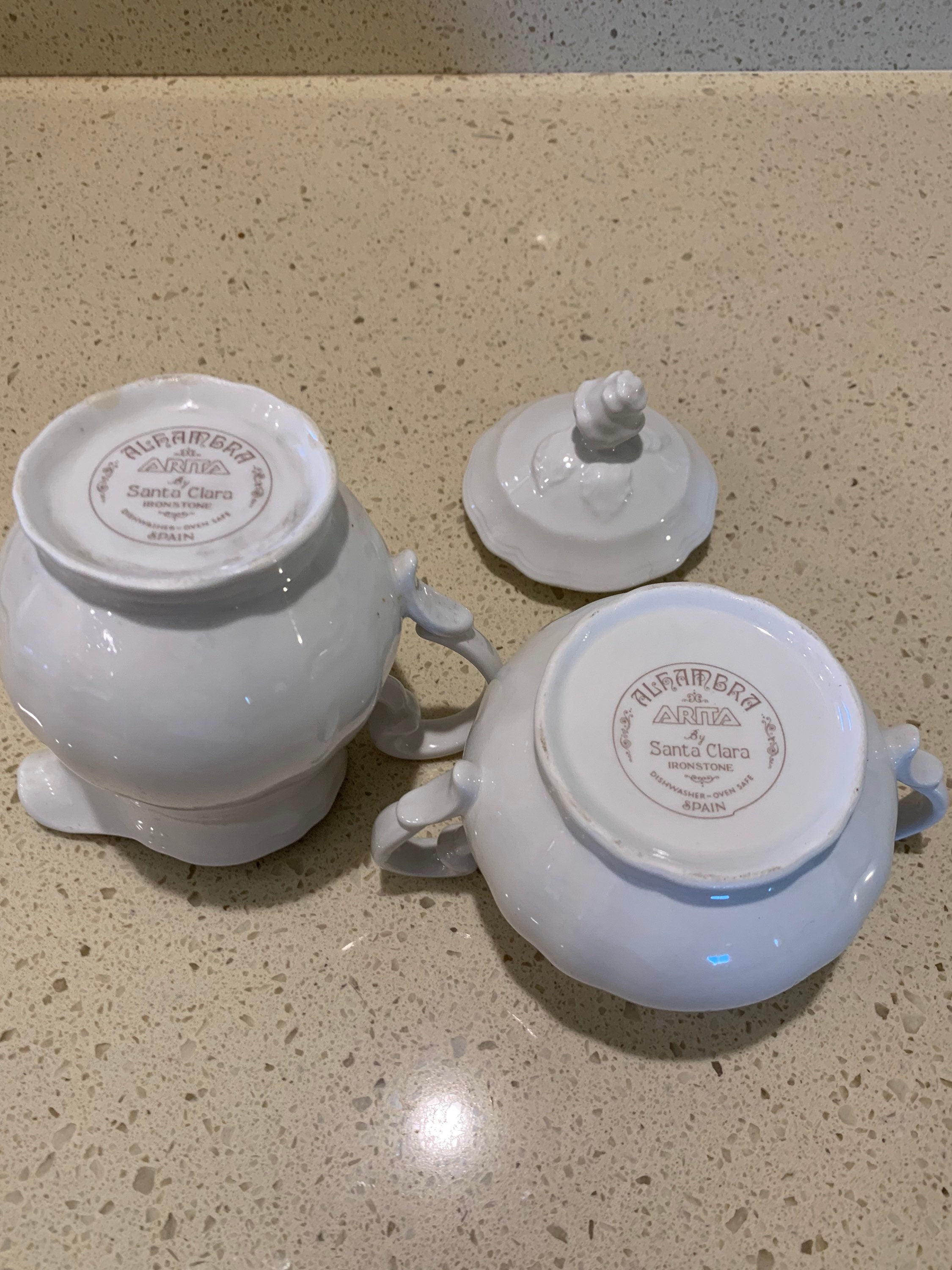 2024新入荷 Alhambra Arita Made White Set Creamer Sugar Clara Santa by 食器