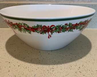 Christopher Radko TRADITIONS Holiday Celebrations soup/cereal BOWL 9" Christmas 
