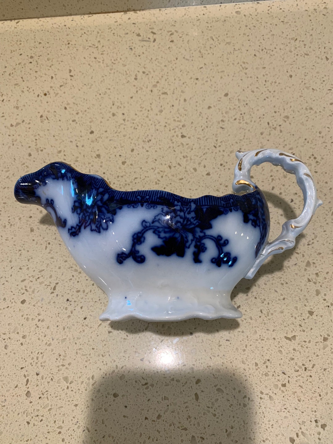 Burgess &co. Flow Blue Gravy Boat Etsy