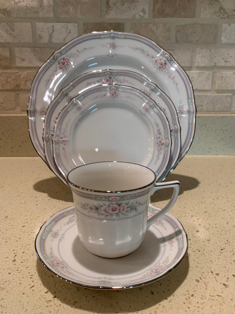 NEW Noritake Ivory China Rothschild 7293 5 Piece Place Setting Etsy