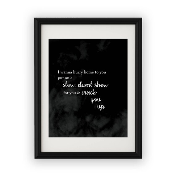Instant Download The National Band Lyrics Slow Show Art Print Etsy Canada