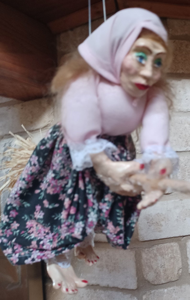 German Kitchen Witch hanging doll