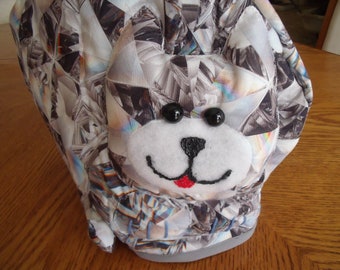 Fabric cat teapot cozy