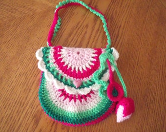 Kids crochet flower handbag