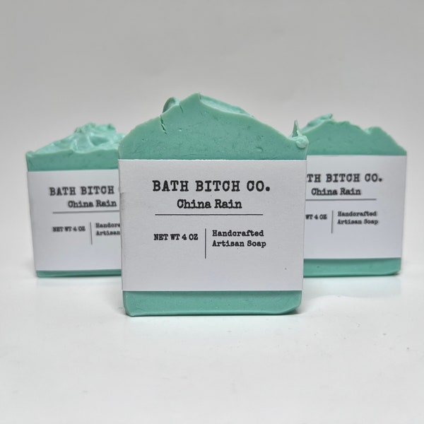 China Rain, Clean and refreshing scented, Handcrafted artisan soap with natural ingredients