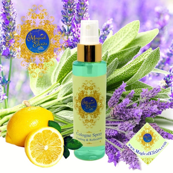 Sage, Lemon, Lavender, Spray Mist, Body Mist, Body Spray, Eau de Cologne, Cologne, Fragrance Mist, Fragrance, Perfume