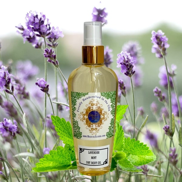 Lavender, Mint, Light Shower Oil, Dry Body Oil, Body Oil, Oil Spray, Dry Oil, Shower Oil