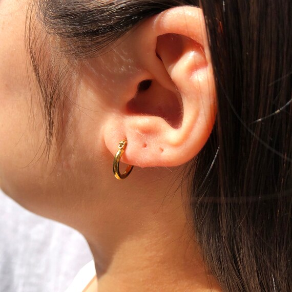 Small hoop deals earrings etsy