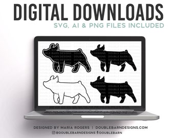 NEW for 2022  | Show Pig Digital Download | SVG PNG Ai Files Included