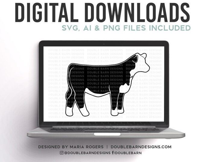 Mini Hereford Steer SVG Digital Download