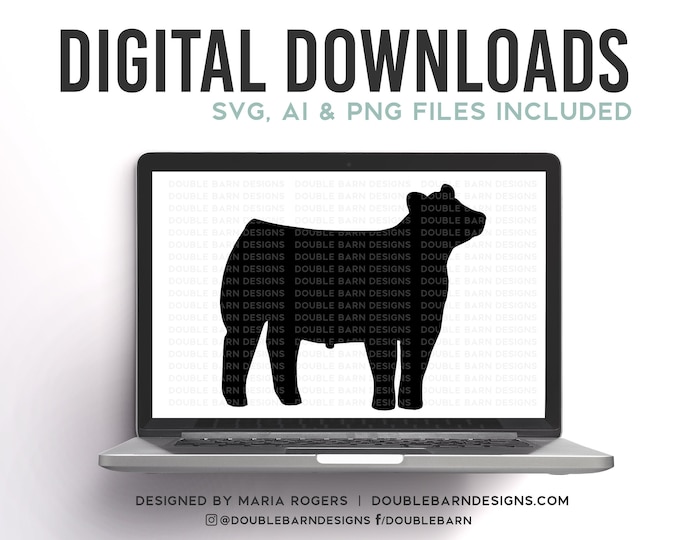 Market Steer Silhouette Digital Download