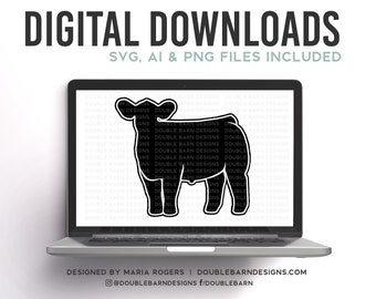Front Steer Digital Download - SVG - PNG - AI Files - Show Cattle Design