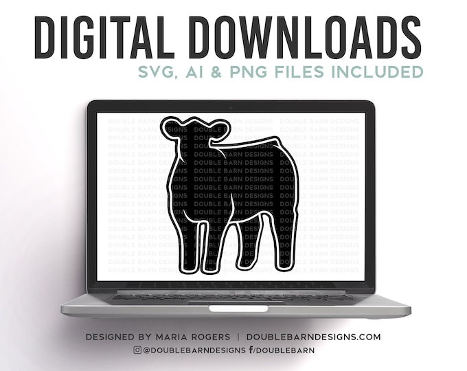 Front Heifer Digital Download - PNG - SVG - Show Cattle