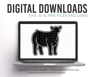 3/4 Steer Design Digital Download
