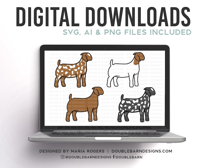 Doe Breeds | Bundle of Digital Downloads | SVG, PNG, Ai | Commercial License