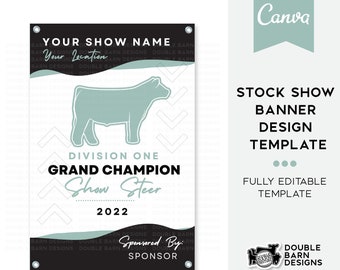 Stock Show Banner Canva Template: Livestock Options (3x2')