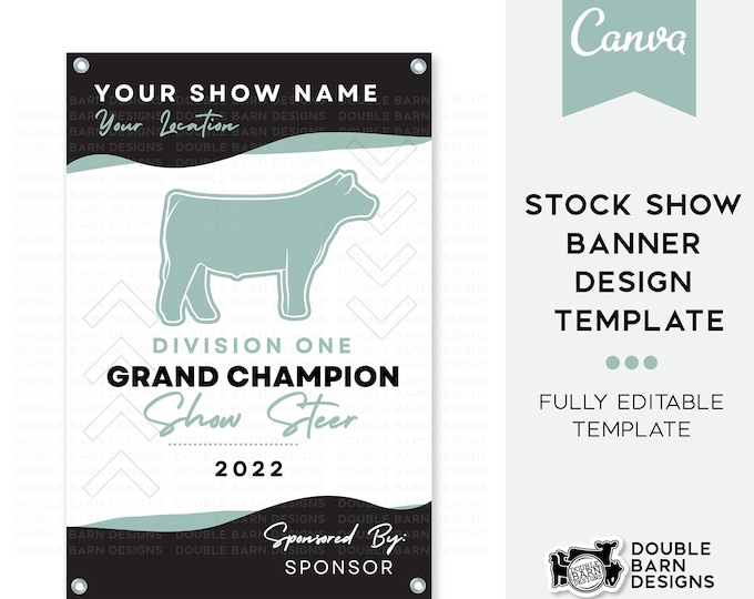 Stock Show Banner Canva Template: Livestock Options (3x2')