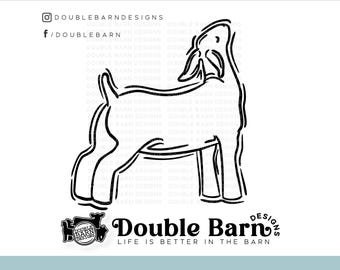 Line Goat Show Silhouette Set Digital Download | SVG - AI - PNG