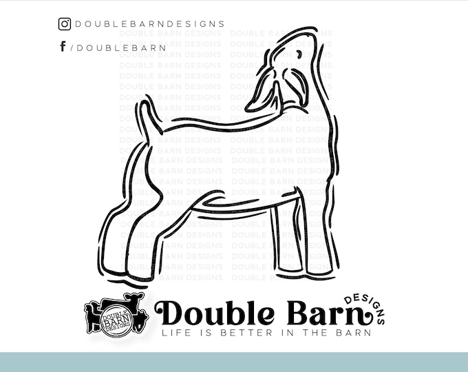 Line Goat Show Silhouette Set Digital Download | SVG - AI - PNG