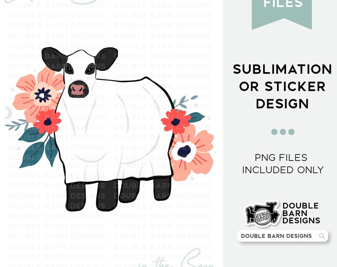 2023 Show Steer Floral Ghost - PNG Files Included | Commercial Use