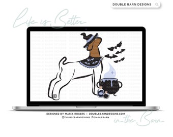 Witch Show Goat Digital Download Halloween - PNG Ai SVG Files Included | Commercial Use