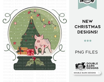 2023 Snow Globe Pig Digital Download - PNG Files Included | Commercial Use