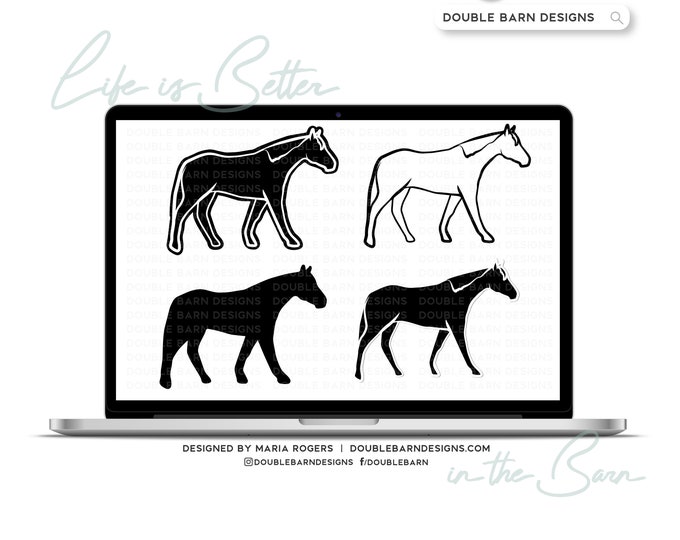 Horses Digital Download | SVG PNG Ai Files | Commercial License