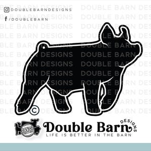 Show Pig Digital Download: Outline & Silhouette (SVG, PNG, Ai Files)
