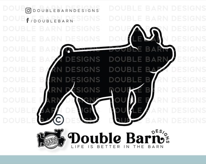 Show Pig Digital Download: Outline & Silhouette (SVG, PNG, Ai Files)