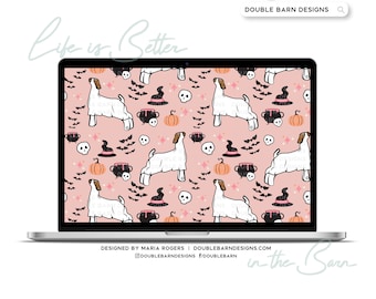 Halloween Show Goat Seamless Pattern - PNG JPG Ai SVG Files Included | Commercial Use