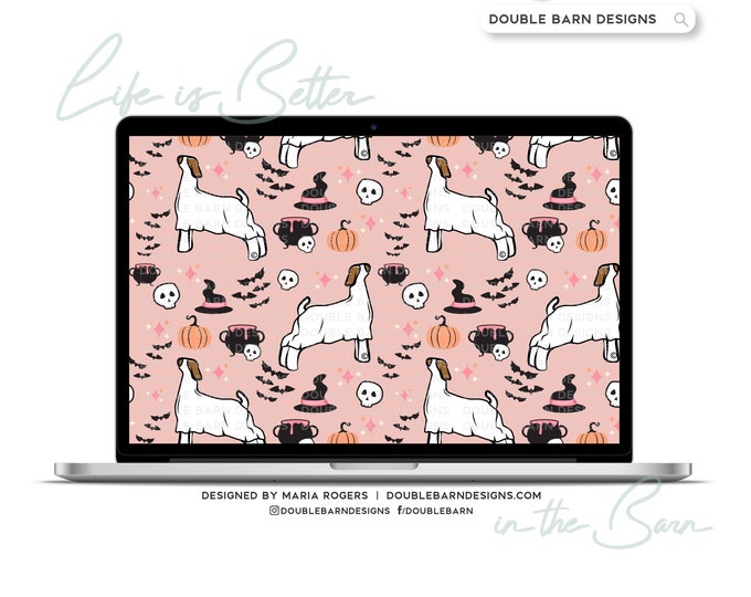 Halloween Show Goat Seamless Pattern - PNG JPG Ai SVG Files Included | Commercial Use