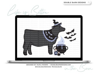 Witch Show Cattle Digital Download Halloween - PNG Ai SVG Files Included | Commercial Use