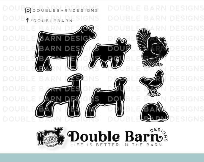 Show Livestock MEGA Bundle: Pig, Lamb, Steer, Goat, Turkey, Rabbit, Chicken (Digital Download)