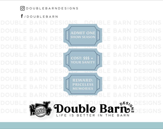 Ticket Show Livestock Sublimation Design - SVG PNG Files Included | Commercial Use