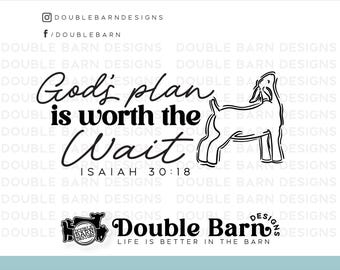 Show Goat Isaiah 30:18 Livestock Sublimation Design - PNG Files Included | Commercial Use