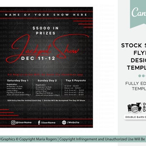 Stock Show Flyer Canva Template | Bearbeitbare Canva Vorlage | 8.5x11" Stock Show Flyer Template