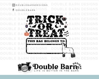 Trick or Treat Show Lamb Sublimation Clip Art Design (PNG ONLY)
