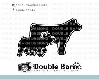 Market Steer and Show Pig Download | Digital Download SVG PNG