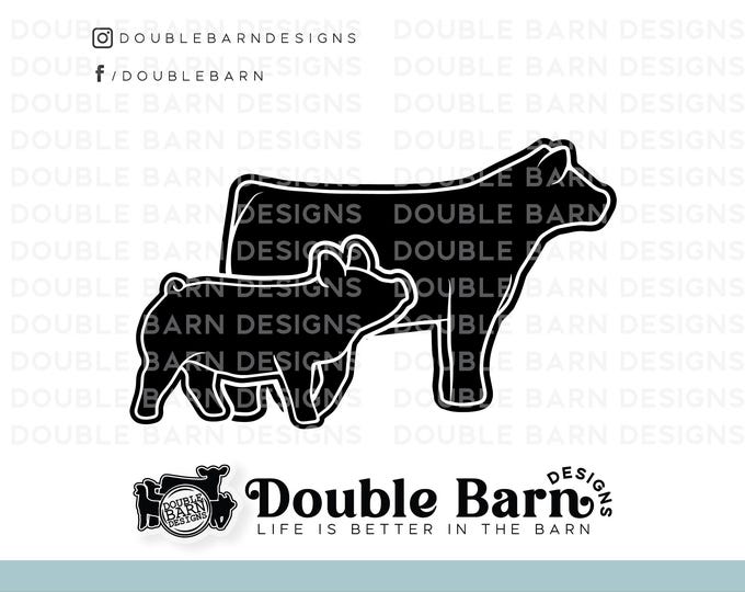 Market Steer and Show Pig Download | Digital Download SVG PNG