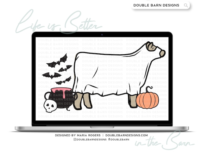 Halloween Show Cattle Tan Digital Download - PNG Ai SVG Files Included | Commercial Use